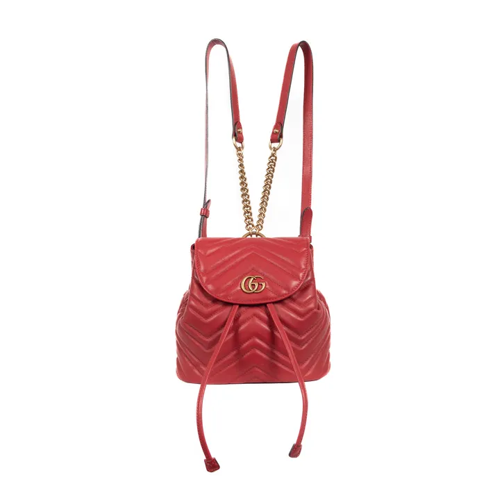 Gucci Earrings PreOwned Gucci GG Marmont Matelasse Mini Flap Backpack