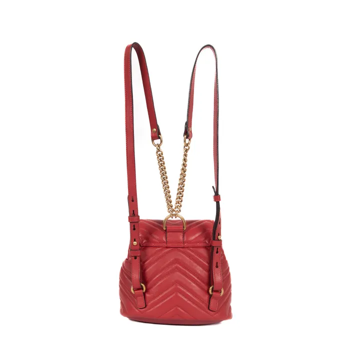 Gucci Earrings PreOwned Gucci GG Marmont Matelasse Mini Flap Backpack