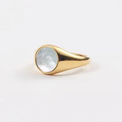 Jewelvers 18K GoldFilled Round Shell Ring Rings