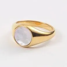Jewelvers 18K GoldFilled Round Shell Ring Rings
