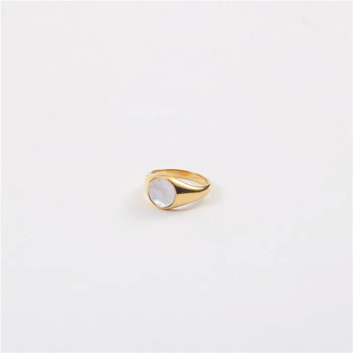 Jewelvers 18K GoldFilled Round Shell Ring Rings
