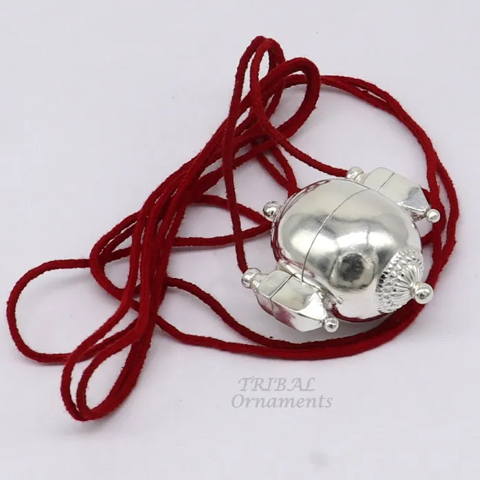 Sterling silver handmade lord shiva amazing lingam box container box pendant jewelry for belly dance nsp111 TRIBAL ORNAMENTS Necklaces
