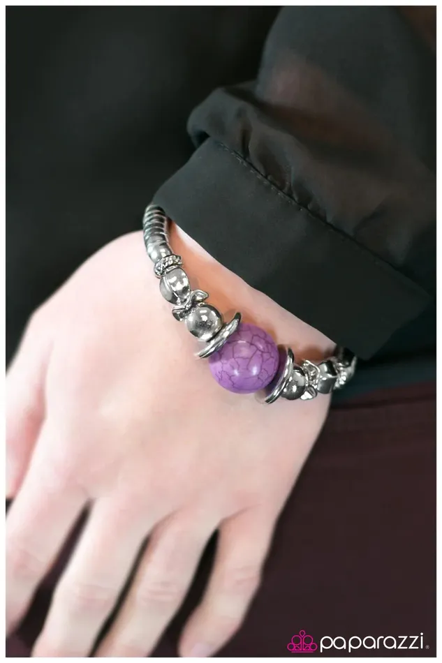 Bracelets Paparazzi Bracelet Brace Yourself Purple Paparazzi Jewelry