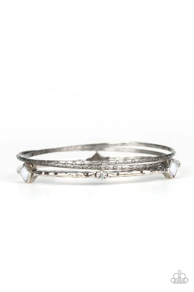 Bracelets Paparazzi Jewelry Paparazzi Bracelet Sunset Fusion Silver