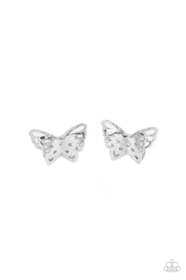 Earrings Paparazzi Jewelry Paparazzi Earring Flutter Fantasy Silver