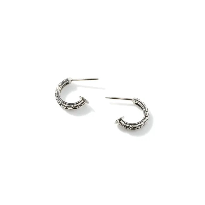 John Hardy Classic Chain Silver and 18K Gold Hammered Drop Earrings John Hardy Earrings John Hardy Classic Chain Silver and 18K Gold Hammered Drop Earrings John Hardy Earrings