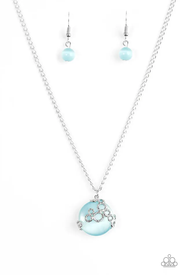 Necklaces Paparazzi Jewelry Paparazzi Necklace Bubbles Over Blue