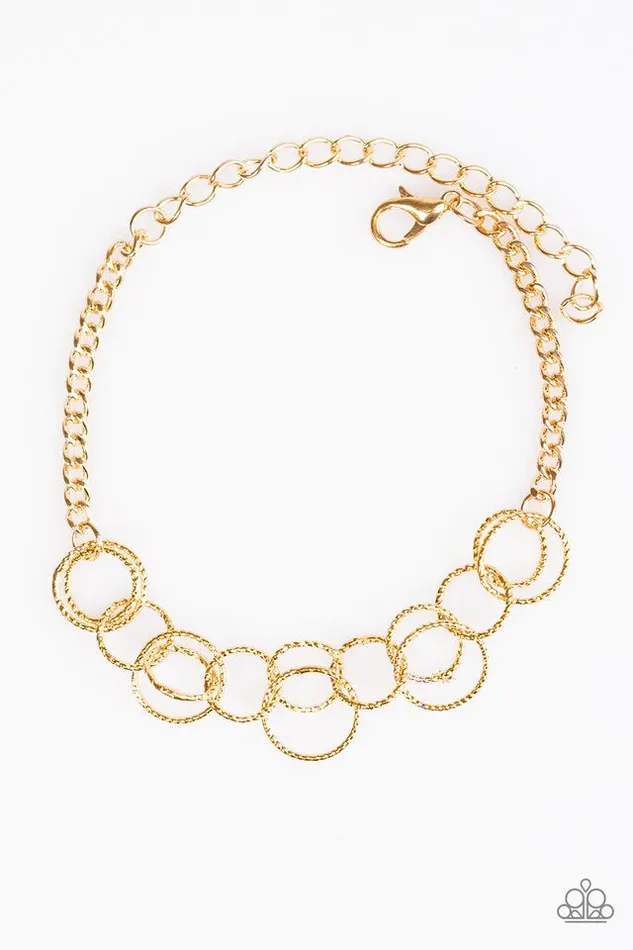 Paparazzi Bracelet Team RINGLEADER Gold Paparazzi Jewelry Bracelets