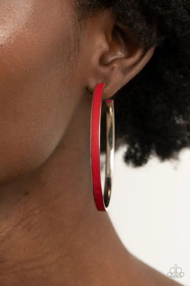 Paparazzi Earring Fearless Flavor Red Paparazzi Jewelry Earrings