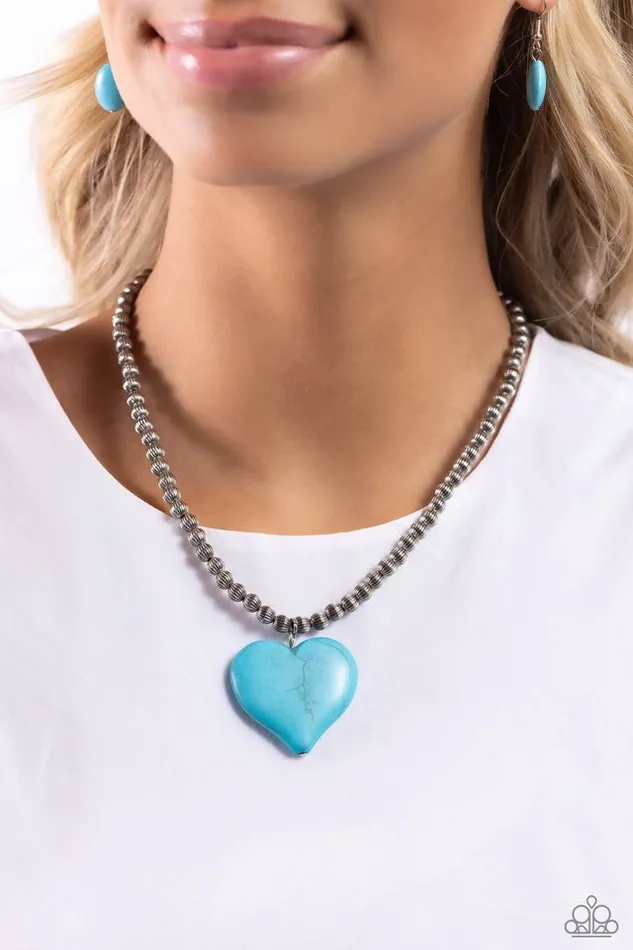 Paparazzi Jewelry Necklaces Paparazzi Necklace Picturesque Pairing Blue