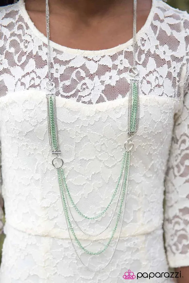 Paparazzi Necklace A Good Man Is HEART To Find Green Paparazzi Jewelry Necklaces Paparazzi Necklace A Good Man Is HEART To Find Green Paparazzi Jewelry Necklaces