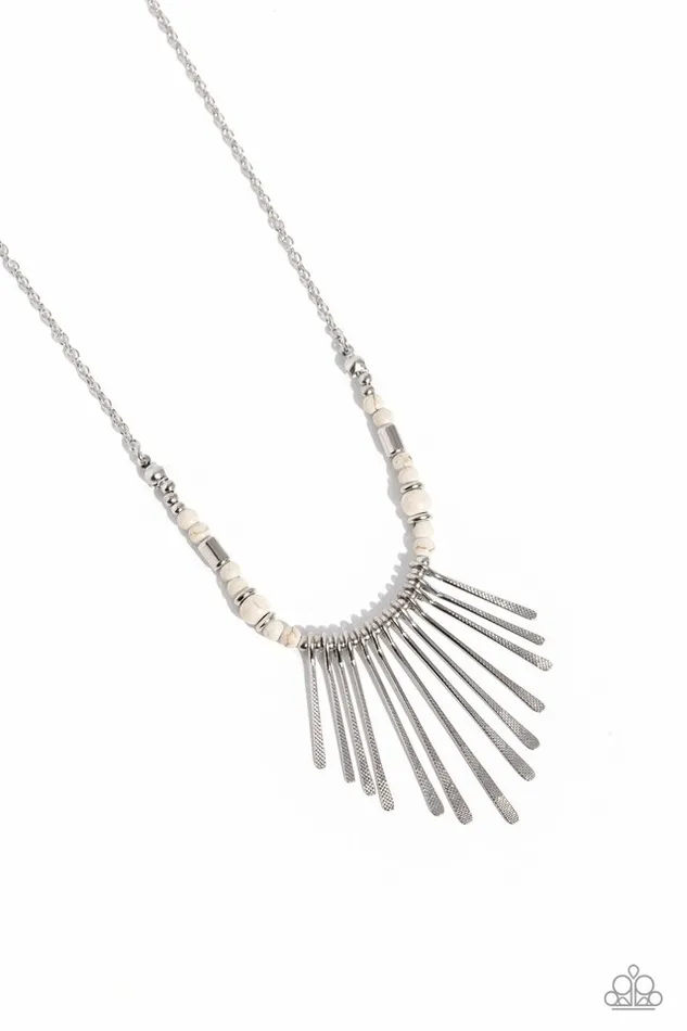 Paparazzi Necklace CLAWS of Nature White Paparazzi Jewelry Necklaces Paparazzi Necklace CLAWS of Nature White Paparazzi Jewelry Necklaces