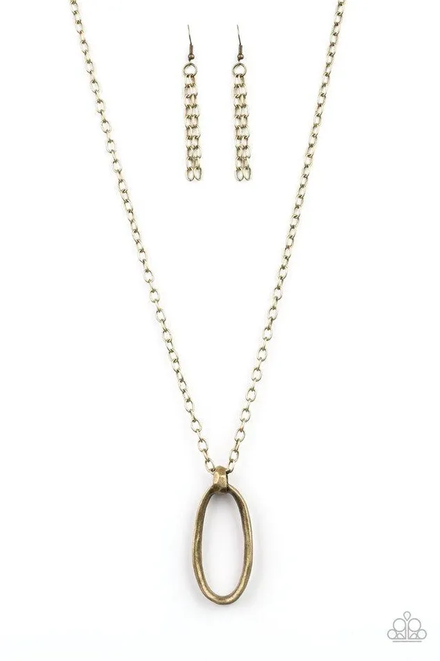 Paparazzi Necklace Grit Girl Brass Paparazzi Jewelry Necklaces