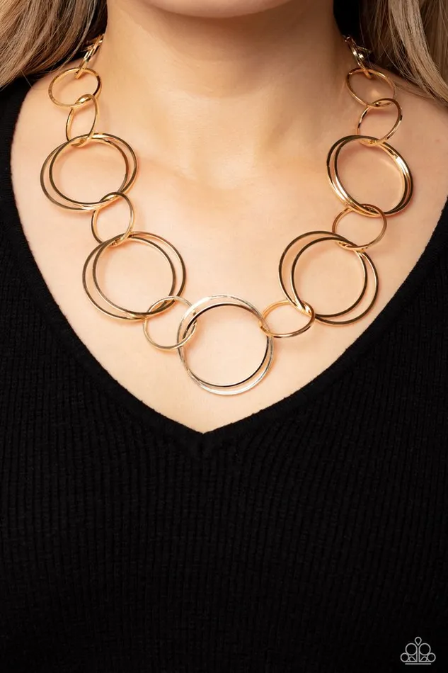 Paparazzi Necklace Shimmering Symphony Gold Paparazzi Jewelry Necklaces