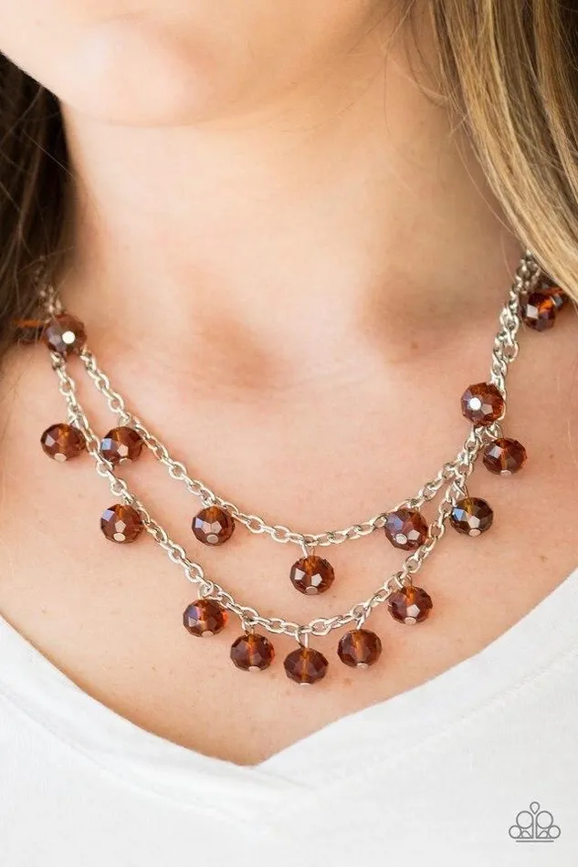 Paparazzi Necklace Super Supernova Brown Paparazzi Jewelry Necklaces