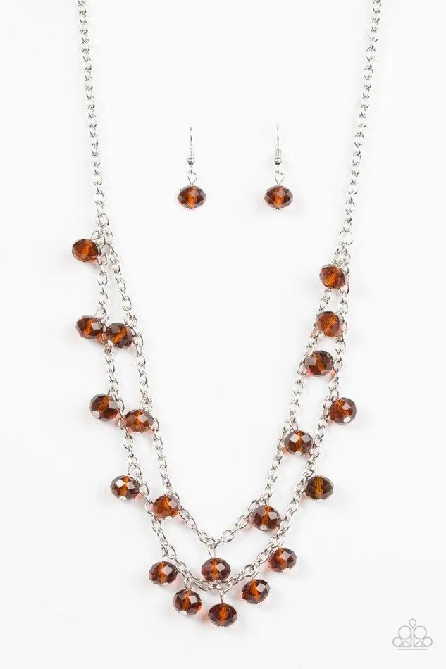 Paparazzi Necklace Super Supernova Brown Paparazzi Jewelry Necklaces