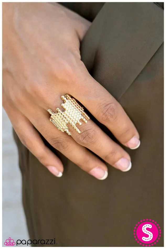Paparazzi Ring Shockwave Gold Paparazzi Jewelry Rings