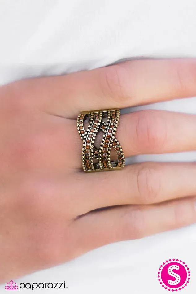 Rings Paparazzi Jewelry Paparazzi Ring Cover Your Tracks Brass