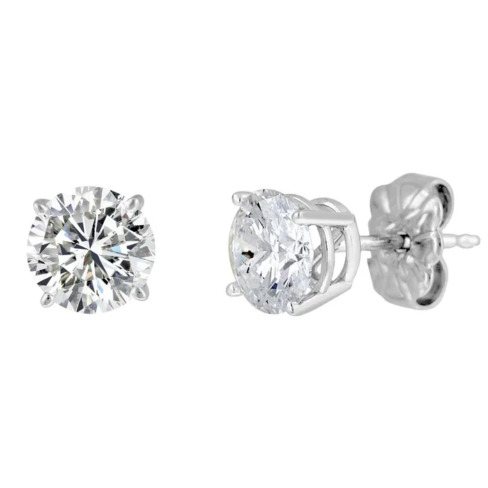 GB Prong Set 370 Carats Natural Earth Mined Diamonds Women Studs Earrings White Gold 14K Earrings GB Prong Set 370 Carats Natural Earth Mined Diamonds Women Studs Earrings White Gold 14K Earrings