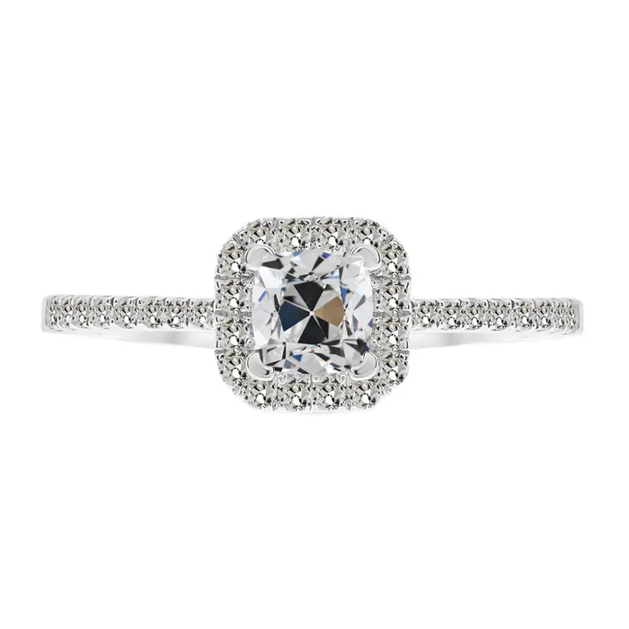 HarryChadEntcom 3 Carats Halo Genuine Diamond Cushion Old Mine Cut Anniversary Ring Rings HarryChadEntcom 3 Carats Halo Genuine Diamond Cushion Old Mine Cut Anniversary Ring Rings