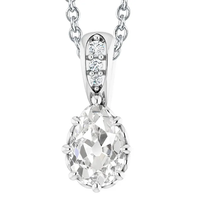 HarryChadEntcom Necklaces Round Pear Old Miner Gold Real Natural Earth Mined Diamond Pendant With Necklace 350 Carats