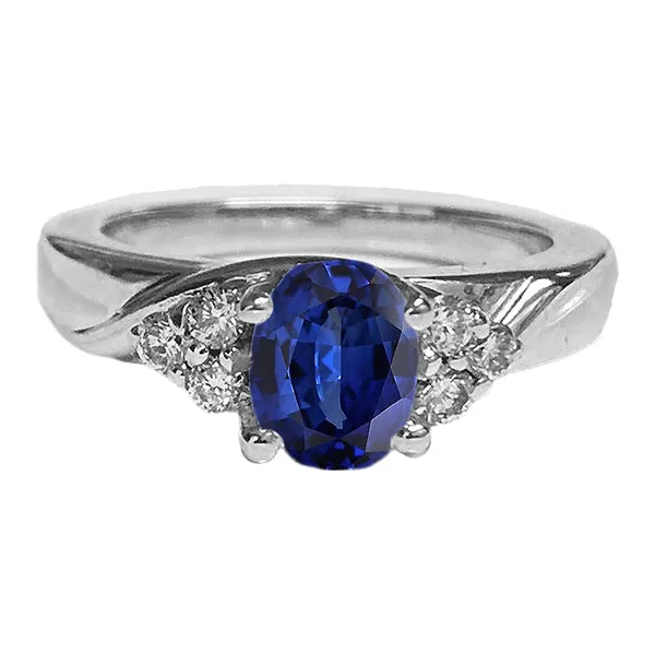 HarryChadEntcom Rings Gemstone Ring Oval Cut Blue Sapphire Natural Earth Mined Diamonds 3 Carats White Gold HarryChadEntcom Rings Gemstone Ring Oval Cut Blue Sapphire Natural Earth Mined Diamonds 3 Carats White Gold