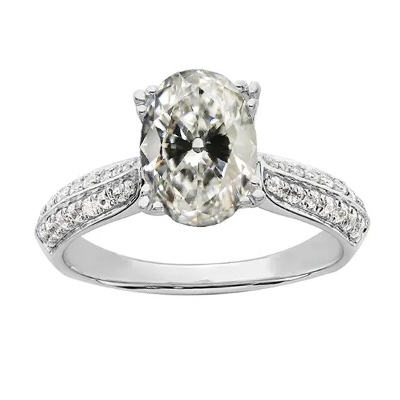 HarryChadEntcom Rings Real Natural Earth Mined Diamond Oval Old Miner Engagement Ring White Gold Jewelry 575 Carats HarryChadEntcom Rings Real Natural Earth Mined Diamond Oval Old Miner Engagement Ring White Gold Jewelry 575 Carats