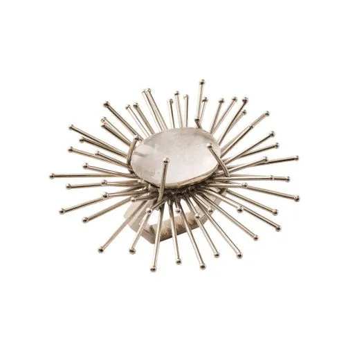 Kim Seybert Rings Kim Seybert Flare Napkin Ring In Silver Crystal Set of 4 Brass Kim Seybert Rings Kim Seybert Flare Napkin Ring In Silver Crystal Set of 4 Brass