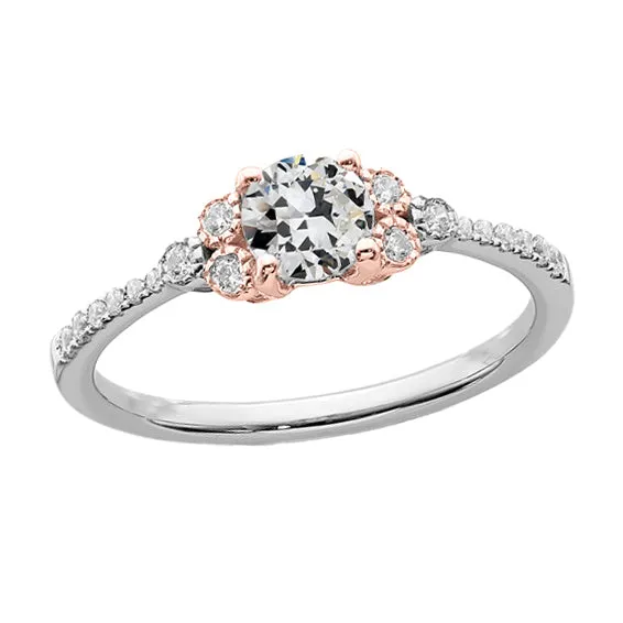 Ladies Round Old Mine Cut Genuine Natural Earth Mined Diamond Ring Two Tone Gold 250 Carats HarryChadEntcom Rings Ladies Round Old Mine Cut Genuine Natural Earth Mined Diamond Ring Two Tone Gold 250 Carats HarryChadEntcom Rings