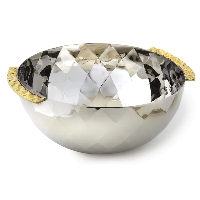 Leeber Geometric Serving Bowl 115 Stainless Steel Leeber Bracelets