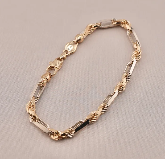 14K Gold Solid Milano Bracelet 5mm CH395 AB and J Bracelets