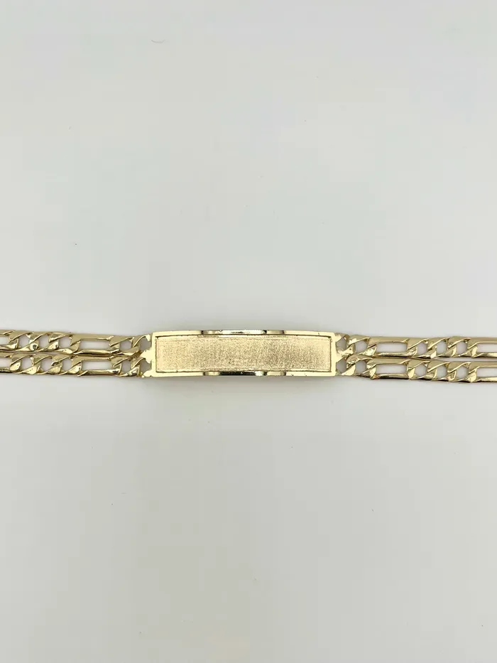 AB and J Bracelets 14k Gold Figuro ID Bracelet AB392 AB and J Bracelets 14k Gold Figuro ID Bracelet AB392
