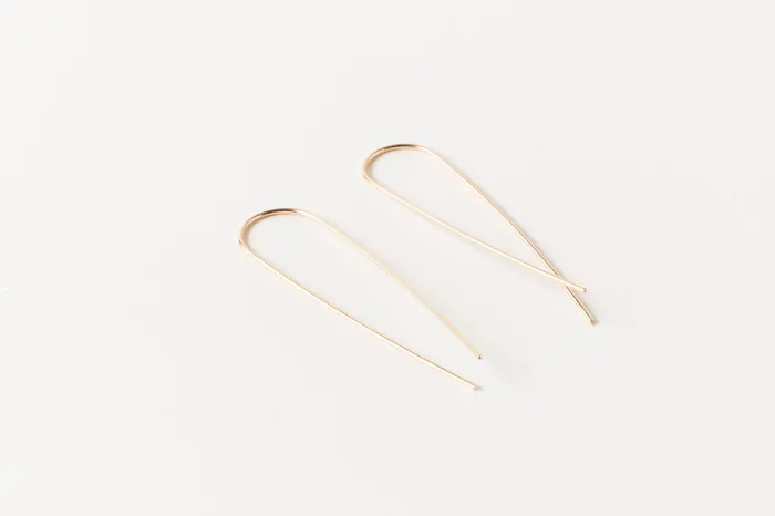 Earrings Sheena Marshall Jewelry Telluride Long Threader Earrings Gold Fill
