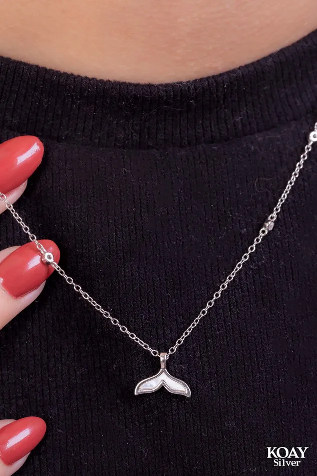 KOAY Silver Store Necklaces White Mermaid Necklace KOAY Silver Store Necklaces White Mermaid Necklace