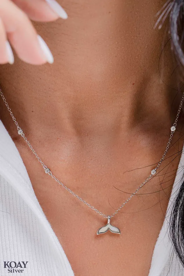 KOAY Silver Store Necklaces White Mermaid Necklace KOAY Silver Store Necklaces White Mermaid Necklace