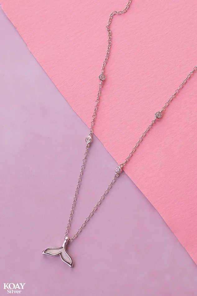 KOAY Silver Store Necklaces White Mermaid Necklace KOAY Silver Store Necklaces White Mermaid Necklace
