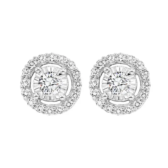14K Diamond Earrings 050 CTW Gems One Earrings