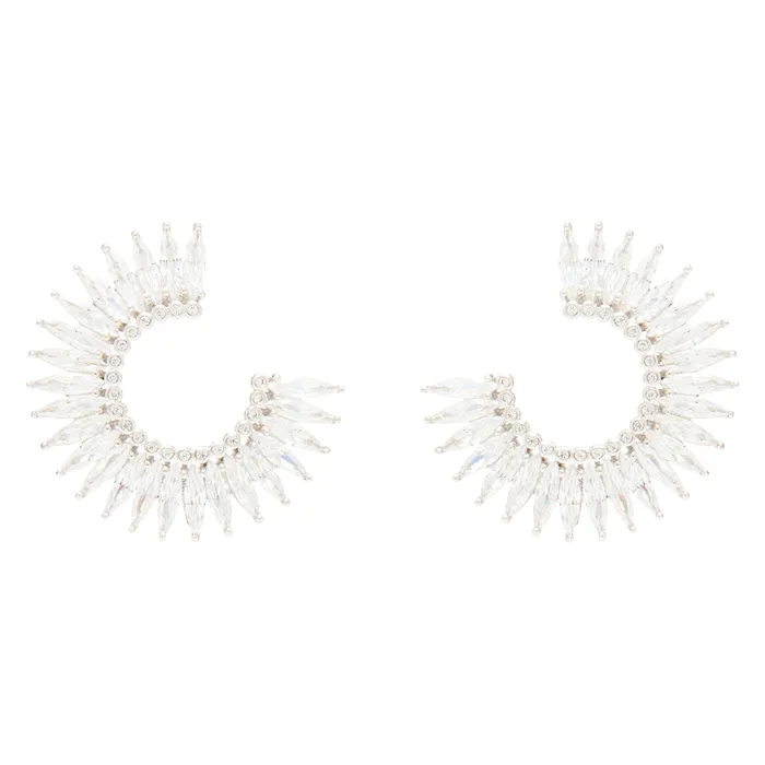 Earrings Mignonne Gavigan Crystal Madeline Hoop Earrings Clear Earrings Mignonne Gavigan Crystal Madeline Hoop Earrings Clear