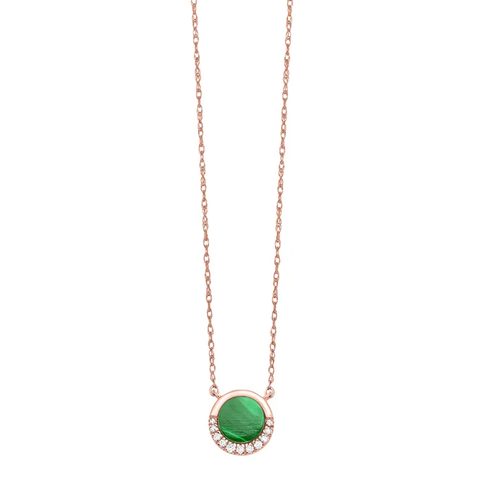 Gems One Necklaces Circle Malachite Necklace