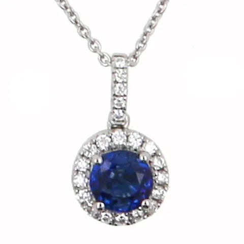 Shop IDC estore Necklaces Sapphire and Diamond Fashion Pendant