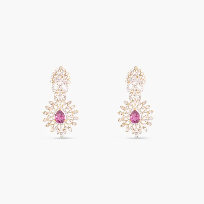 SILVER Pink Serenity MultiLayered Silver CZ Necklace Set Necklaces