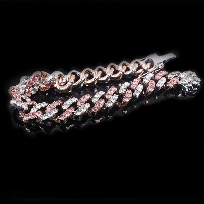 12mm Two Tone Miami Cuban Chain and FREE Bracelet Jewelhery Bracelets