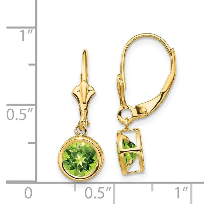 14k 6mm Peridot Leverback Earrings Jewelry Earrings 14k 6mm Peridot Leverback Earrings Jewelry Earrings