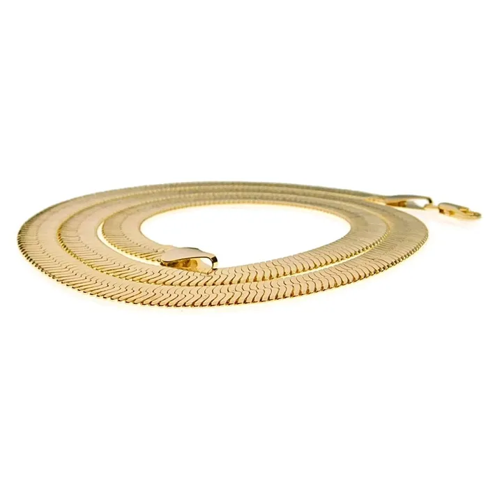 14K Gold Plated Herringbone Chain Necklace 30 x 7mm Bling Cartel Admin Necklaces 14K Gold Plated Herringbone Chain Necklace 30 x 7mm Bling Cartel Admin Necklaces