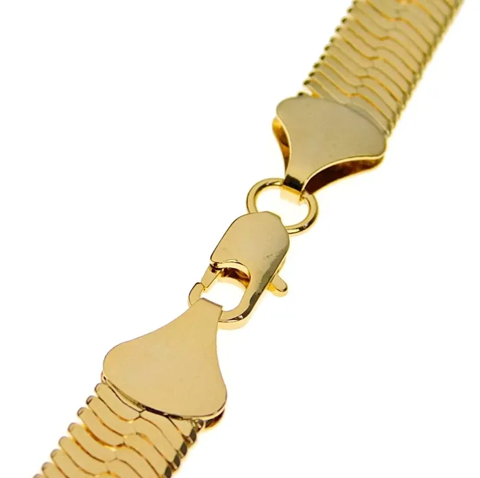14K Gold Plated Herringbone Chain Necklace 30 x 7mm Bling Cartel Admin Necklaces 14K Gold Plated Herringbone Chain Necklace 30 x 7mm Bling Cartel Admin Necklaces