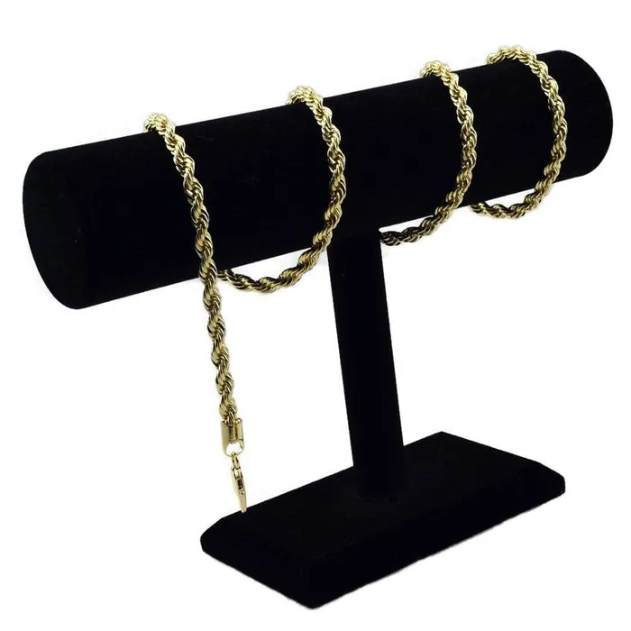 14K Gold Plated Rope Chain Necklace 5mm x 30 Inch Bling Cartel Necklaces