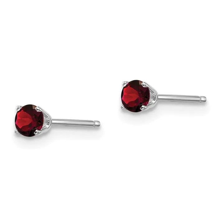 14k White Gold 3mm Garnet Stud Earrings Jewelry Earrings 14k White Gold 3mm Garnet Stud Earrings Jewelry Earrings