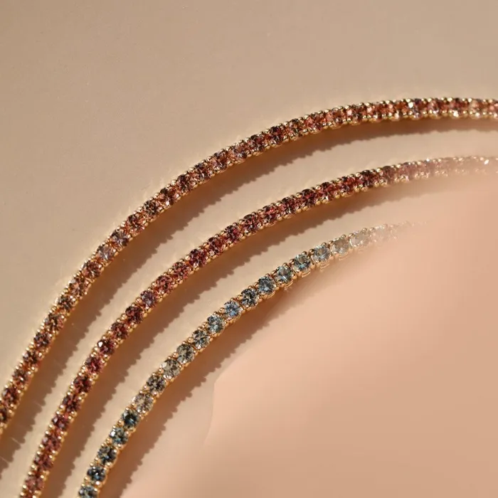 291tcw Orange Sapphire Tennis Bracelet Marrow Fine Bracelets