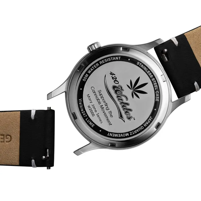 420Waldos Watches 420Waldos Womens Quartz Watch Mary Jane White Dial Genuine Leather Strap W2003 420Waldos Watches 420Waldos Womens Quartz Watch Mary Jane White Dial Genuine Leather Strap W2003