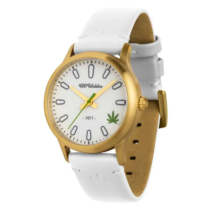 420Waldos Watches 420Waldos Womens Quartz Watch Mary Jane White Dial Genuine Leather Strap W2003 420Waldos Watches 420Waldos Womens Quartz Watch Mary Jane White Dial Genuine Leather Strap W2003